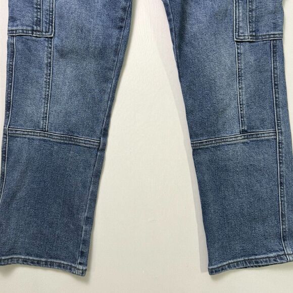 KanCan Women's Avery Straight Cargo Pocket Jeans, Sz 11 (29), Mid Rise, Stretch - Picture 9 of 16